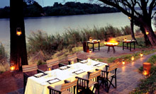 Dinner by the river Matetsi